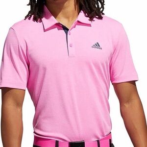 Adidas Men's Vibrant Pink Polo Shirt